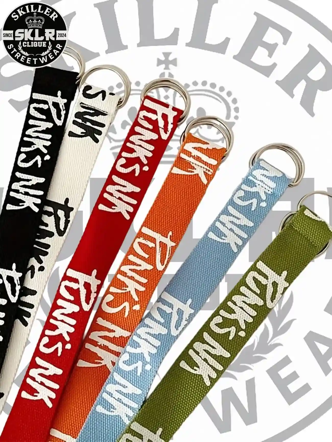 Trend Letter Student Belt Versatile INS Style Decoration Jeans