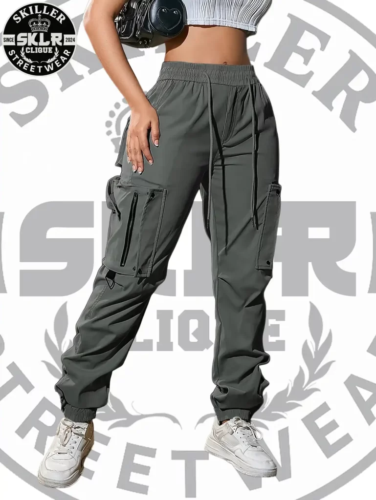 Women High-Waist Loose-Fit Belted Pants